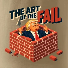 Donald Trump zazděný ve vlastní zdi