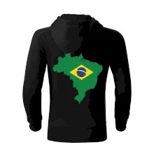 Brazílie vlajka v mapě