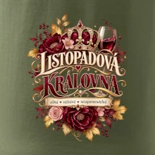 Listopadová královna s vínem a květinami