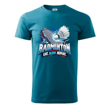 Badmintonová raketa s košíčkem eat sleep repeat