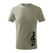 Houslový klíč a noty