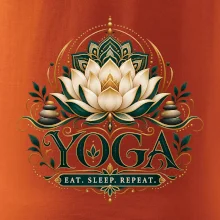 Jógový lotos a mandala eat sleep repeat