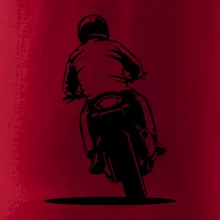 Motorkář na zádech - silnice