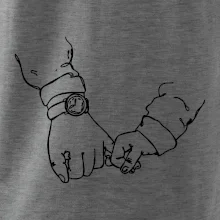 Táta a syn ruce obrys