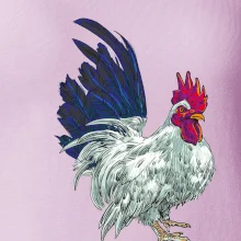 Kohout kreslený bílý