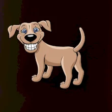 Prdící pes kreslený (Hana-creative)