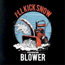 Kick snow blower
