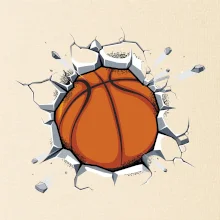 Basketbal míč v triku