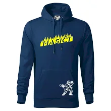 Hasič stojící - nápis hasiči - Velký nápis  na zádech