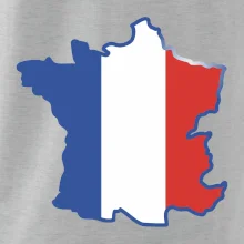 Francouzská vlajka mapa obrys