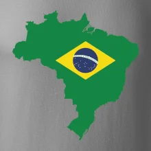 Brazílie vlajka v mapě