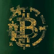 Logo bitcoin puzzle