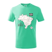 Brazílie mapa s názvy regionů