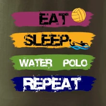 Eat sleep watter polo barevné