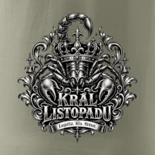 Král listopadu královský štír a koruna