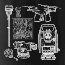 Geodet teodolit dron