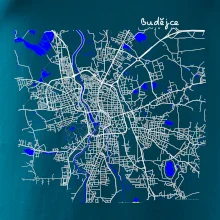 Budějce  - Mapa s vodními toky