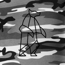 Geometrie lední medvěd stojící