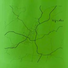 Černobílá mapa Nýrsko  340 22