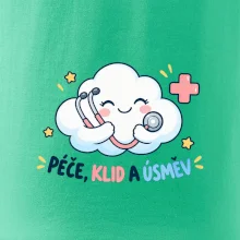 Péče klid a úsměv - veselý obláček se stetoskopem