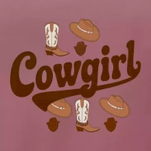 Cowgirl nápis a oblečení