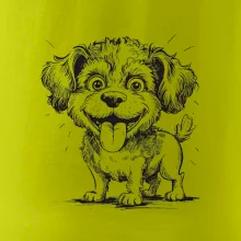 Lagotto romagnolo karikatura vypláznutý jazyk