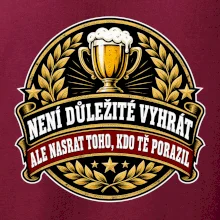Není důležité vyhrát - pivní pohár a zlatý vavřín