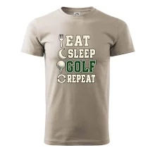 Eat sleep golf repeat typografie