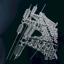 Nákres stožáru vysokého napětí