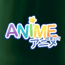 Anime nápis duhový