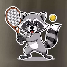 Mýval hraje tenis kreslený