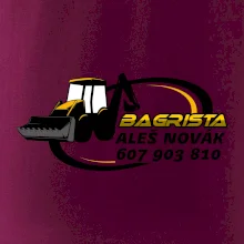 Bagrista v kruhu - vlastní nápis