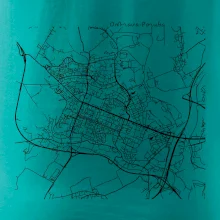 Mapy měst černobílé Ostrava Poruba