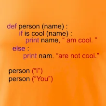 Python I am cool, You are not cool