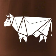 Origami kráva z boku