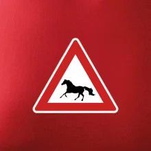 Dopravní značka - Pozor kůň běžící