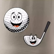 Parové triko - Golfová hůl a míček