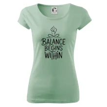 Balance begins within nápis