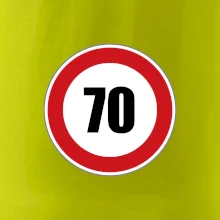 Dopravní značka - omezení rychlosti 70