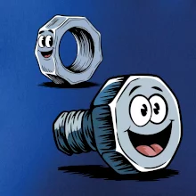 Parové triko - Šroub a matka