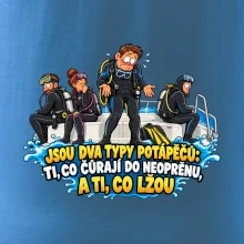 Dva typy potápěčů v neoprenu