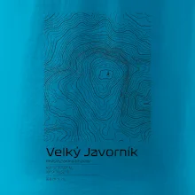 Velký Javorník - vrstevnice v obdélníku