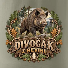 Divočák z revíru myslivecký lesní motiv