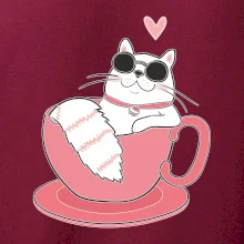 Hustá kočka v hrníčku