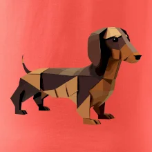 Jezevčík - slepený z papíru