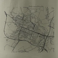 Mapy měst černobílé Ostrava Poruba