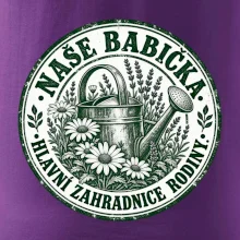Naše babička hlavní zahradnice rodiny vintage konev