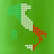 Itálie obrys vlajka