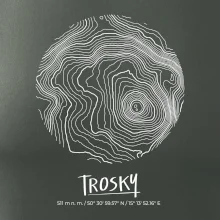Trosky - vrstevnice v kruhu