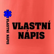 Hvězda života - vlastní nápis vpředu a vzadu